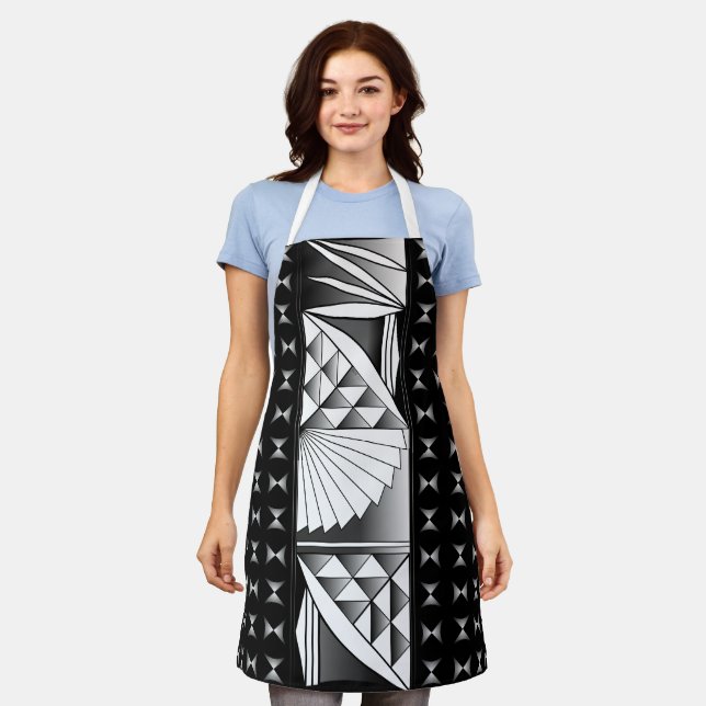 Chrome Sunrise on Black Apron (Worn)