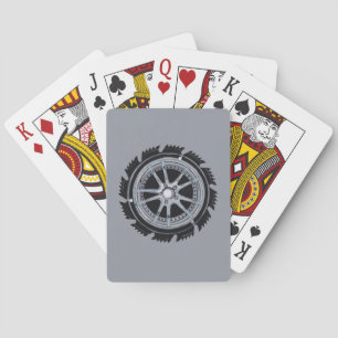 Chrome Wheel Playing Cards