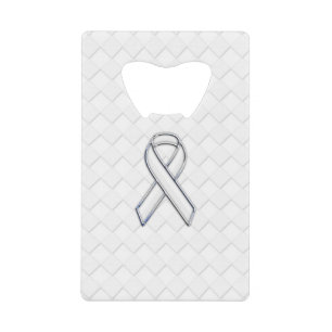 Chrome White Ribbon Awareness on Checkers