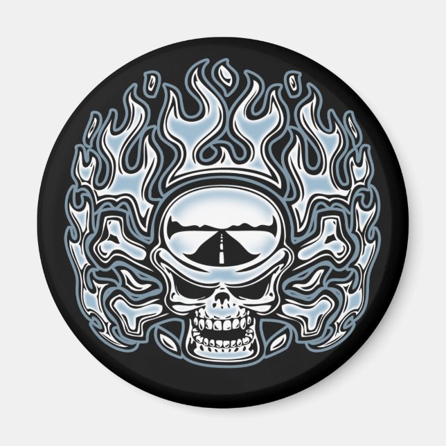 Chromeboy Crossbones Magnet (Front)