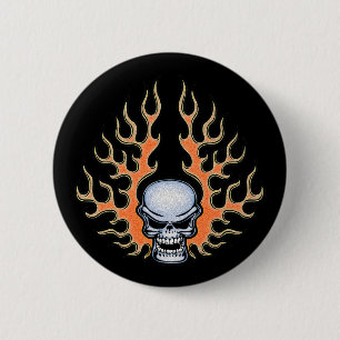 Chromeboy -Flames 6 Cm Round Badge