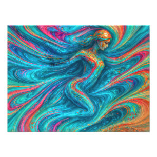 “Chromisca” - Fluid Enchantress Portrait Photo Print