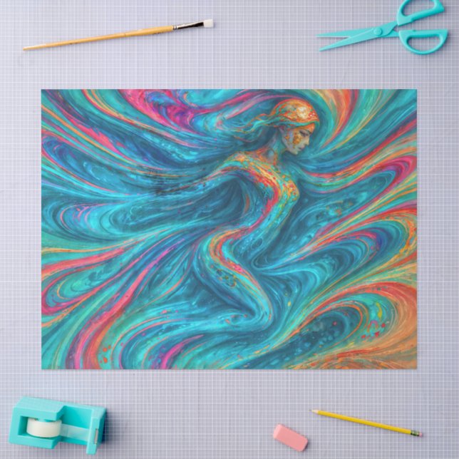 “Chromisca” - Fluid Enchantress Portrait Tissue Paper (Craft)