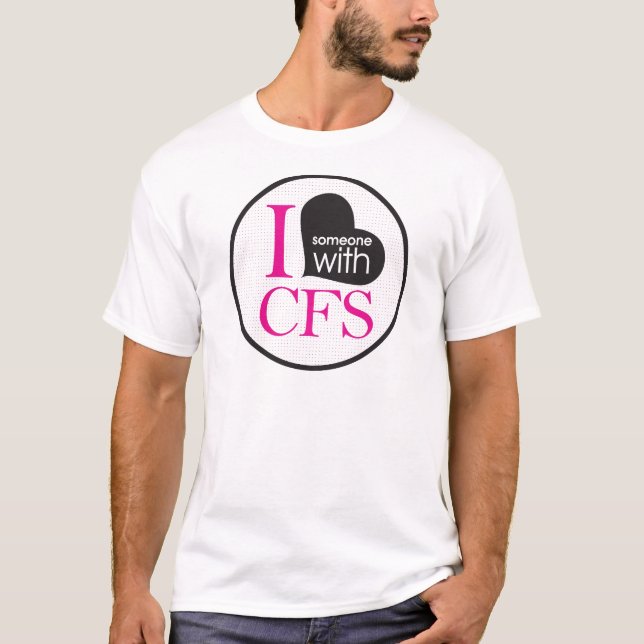 Chronic Fatigue Awareness (pink and black) T-Shirt (Front)