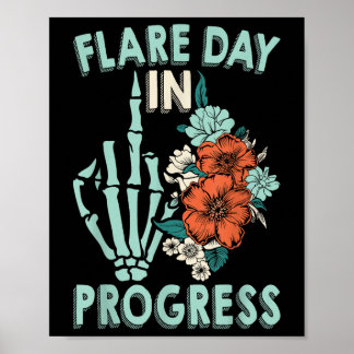 Chronic Illness Flare Day In Progress Spoonie Awar Poster