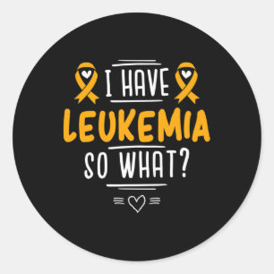 Chronic Leukaemia Tee - Leukaemia Awareness Classic Round Sticker