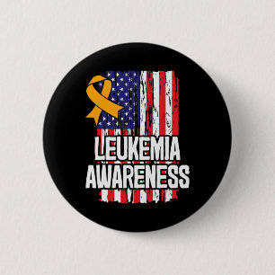 Chronic Leukemia Awareness Ribbon - Leukaemia Surv 6 Cm Round Badge