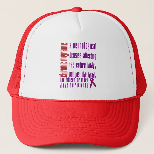 Chronic Migraine - Neurological Disease Hat (Front)