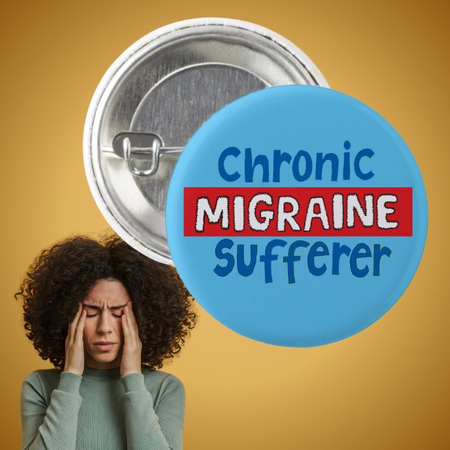 Chronic Migraine sufferer invisible disability 3 Cm Round Badge (Creator Uploaded)