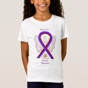 Chronic Migraines Awareness Ribbon Angel Shirts