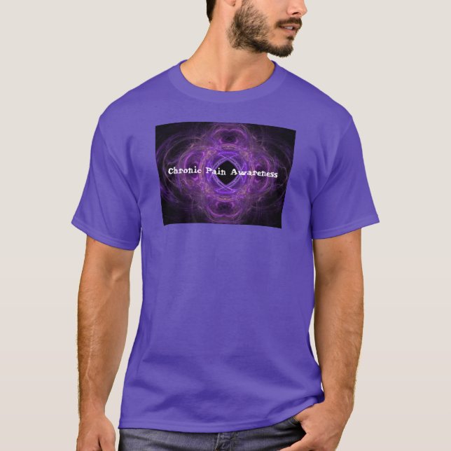 Chronic Pain  Awareness Fractal T-Shirt (Front)