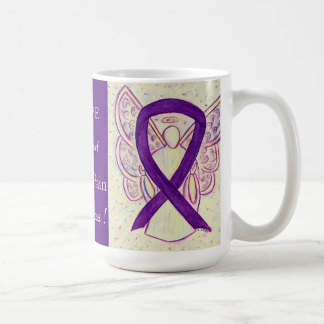 Chronic Pain Awareness Ribbon Angel Custom Mug (Right)