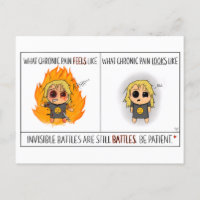 Chronic Pain comic postcard