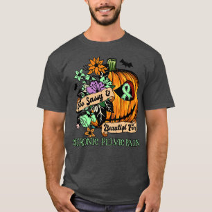 Chronic pelvic Pain Awareness retro halloween scar T-Shirt