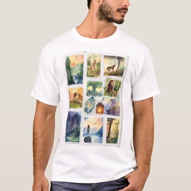 Chronicles of Narnia watercolor stickers  T-Shirt (Front)