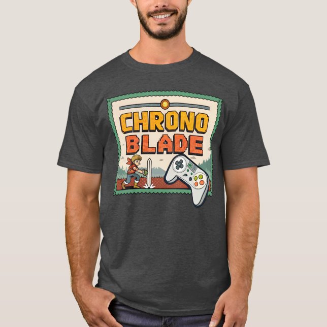 Chrono Blade Retro Video Game T-Shirt (Front)