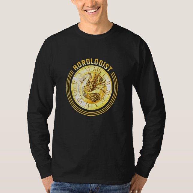 Chronologist Horologist Watch Expert Clock Maker H T-Shirt (Front)