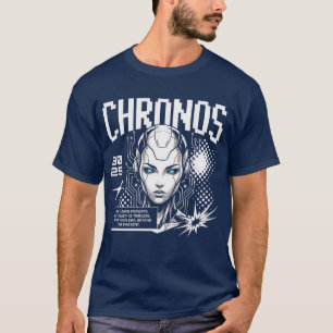 Chronos 3025: Futuristic AI Cyberpunk Legacy Desig T-Shirt