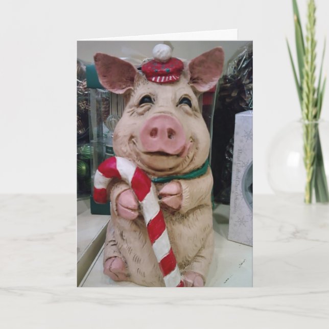 CHRSITMAS **PIG** HAVE A FANTASIC CHRISMAS HOLIDAY CARD (Front)