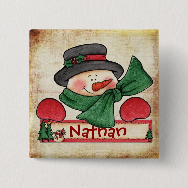 Chrtimstas Stocking Label button (Front)