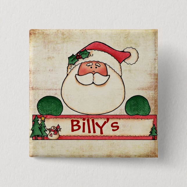 Chrtimstas Stocking Label button (Front)