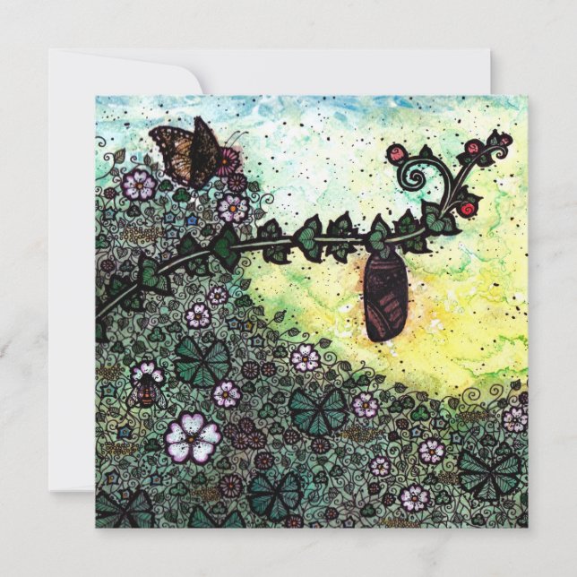 Chrysalis Blank Fine Art Greetings Card (Front)