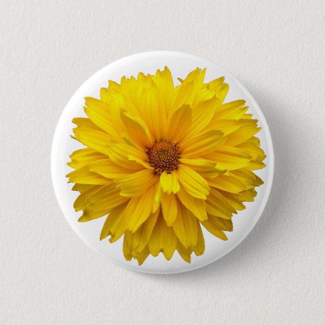Chrysanthemum 6 Cm Round Badge (Front)