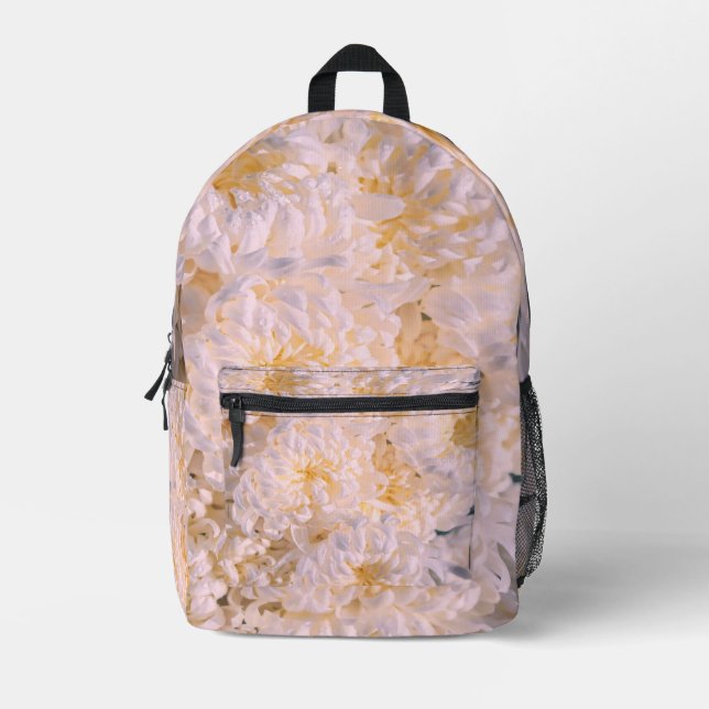 chrysanthemum bloom printed backpack (Front)