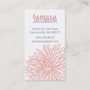 Chrysanthemum Blossom Calling Card