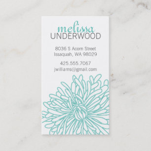 Chrysanthemum Blossom Calling Card