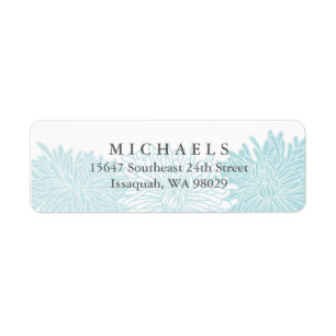 Chrysanthemum Blossom Return Address Labels