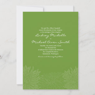 Chrysanthemum Blossom Wedding Invitation