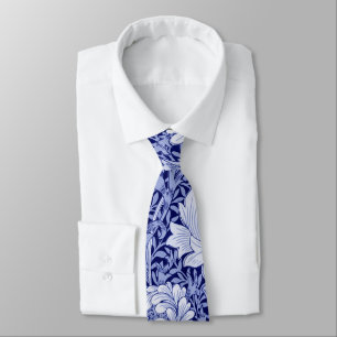 Chrysanthemum Blue, William Morris Tie