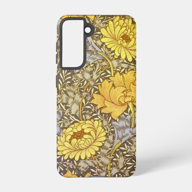 chrysanthemum by William Morris Card Samsung Galaxy S21 Case (Back)