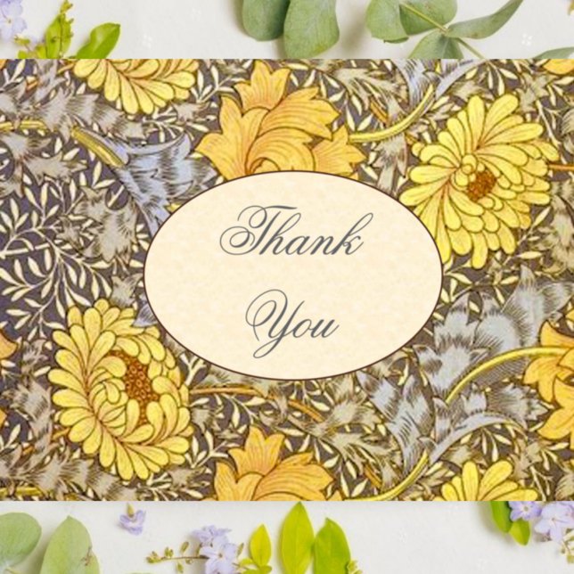 chrysanthemum by William Morris Thank You Card (Creator Uploaded)