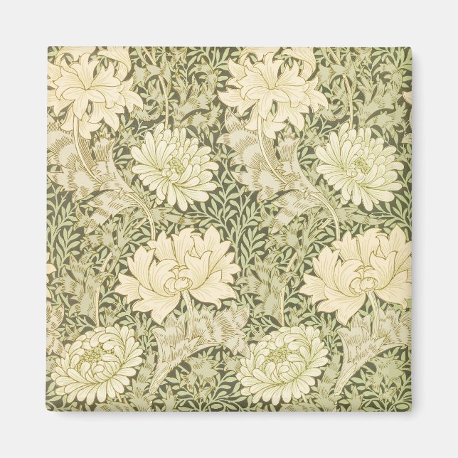Chrysanthemum by William Morris, Vintage Art Magnet (Front)