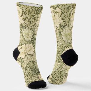 Chrysanthemum by William Morris, Vintage Art Socks