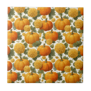 Chrysanthemum Fall Design Tile