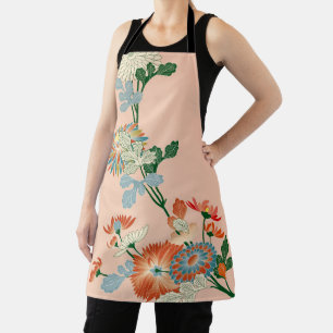 Chrysanthemum Flower, Japanese Design Apron