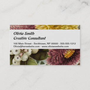 Chrysanthemum Flower Mum Floral Business Card
