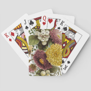 Chrysanthemum Flower Mum Floral Playing Cards