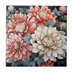 Chrysanthemum Flower Tile