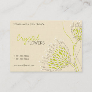 Chrysanthemum Flowers Elegant Floral Business Card