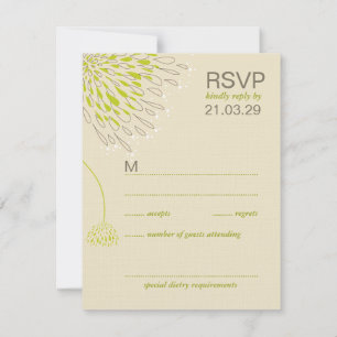 Chrysanthemum Flowers Floral Elegant Wedding RSVP