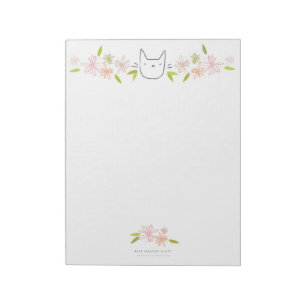 Chrysanthemum Garden Cat XL Notepad