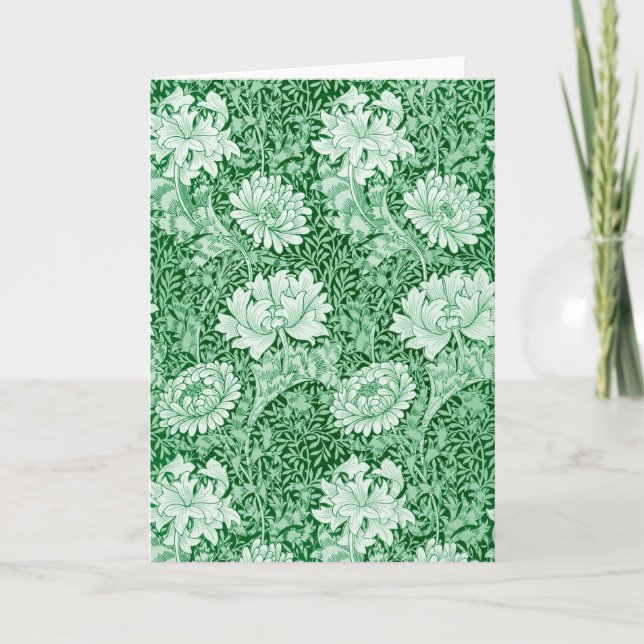 Chrysanthemum Green, William Morris Card (Front)