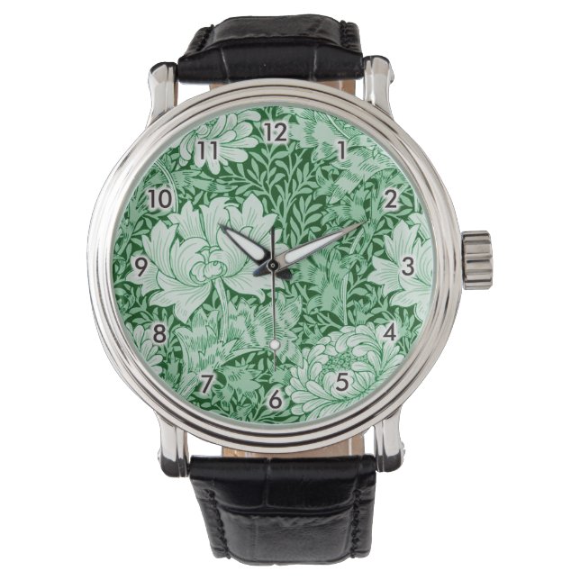 Chrysanthemum Green, William Morris Watch (Front)