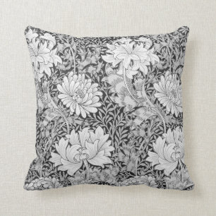 Chrysanthemum Grey, William Morris Cushion