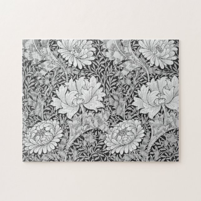 Chrysanthemum Grey, William Morris Jigsaw Puzzle (Horizontal)