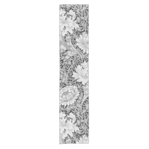 Chrysanthemum Grey, William Morris Short Table Runner